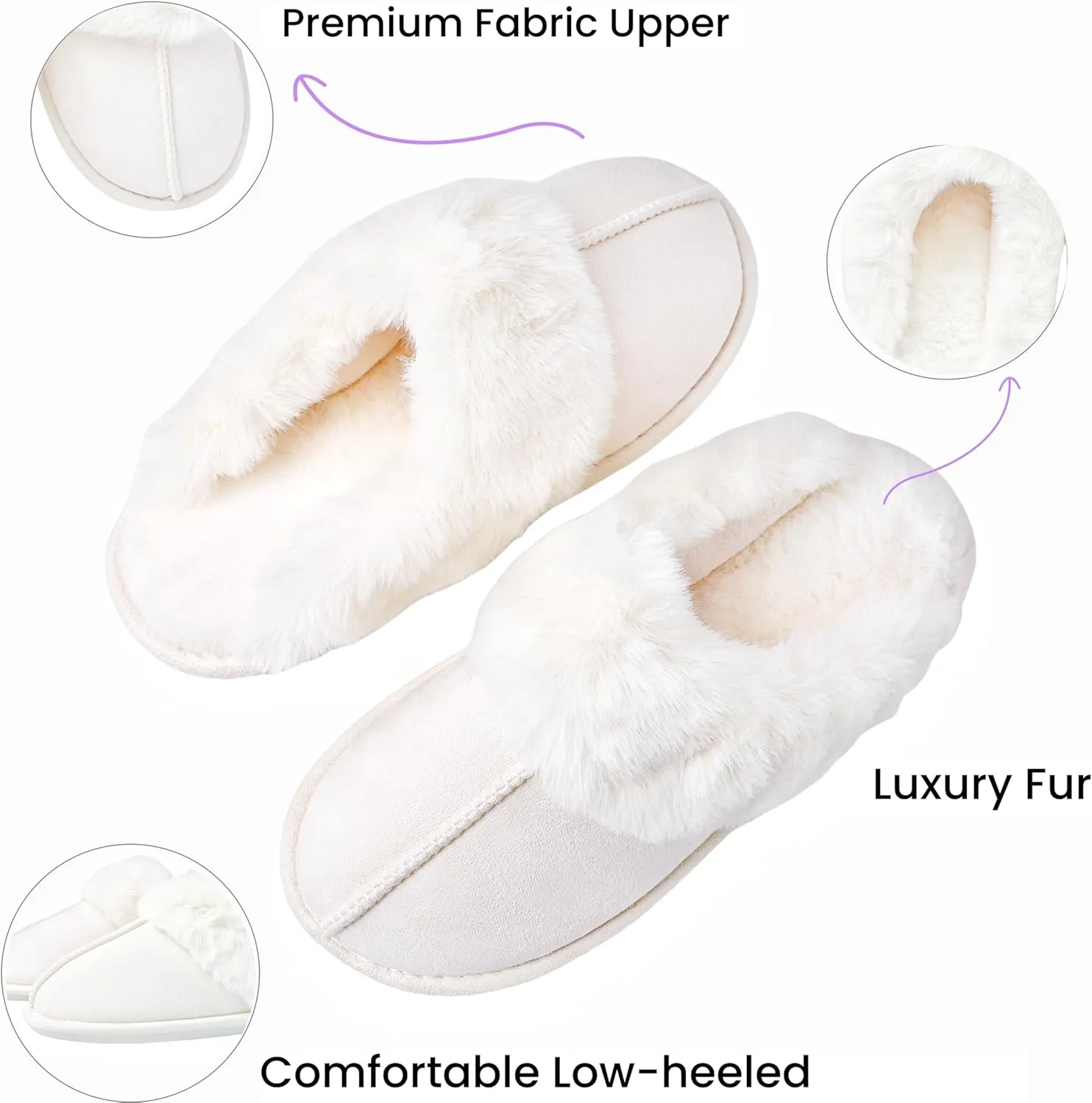 DCLTD Fluffy House Slippers for Women Men Bedroom Shoes Cozy Warm Slip on Indoor and Outdoor Winter Platform Shoes Super Soft Cloud Slippers Christmas Gifts