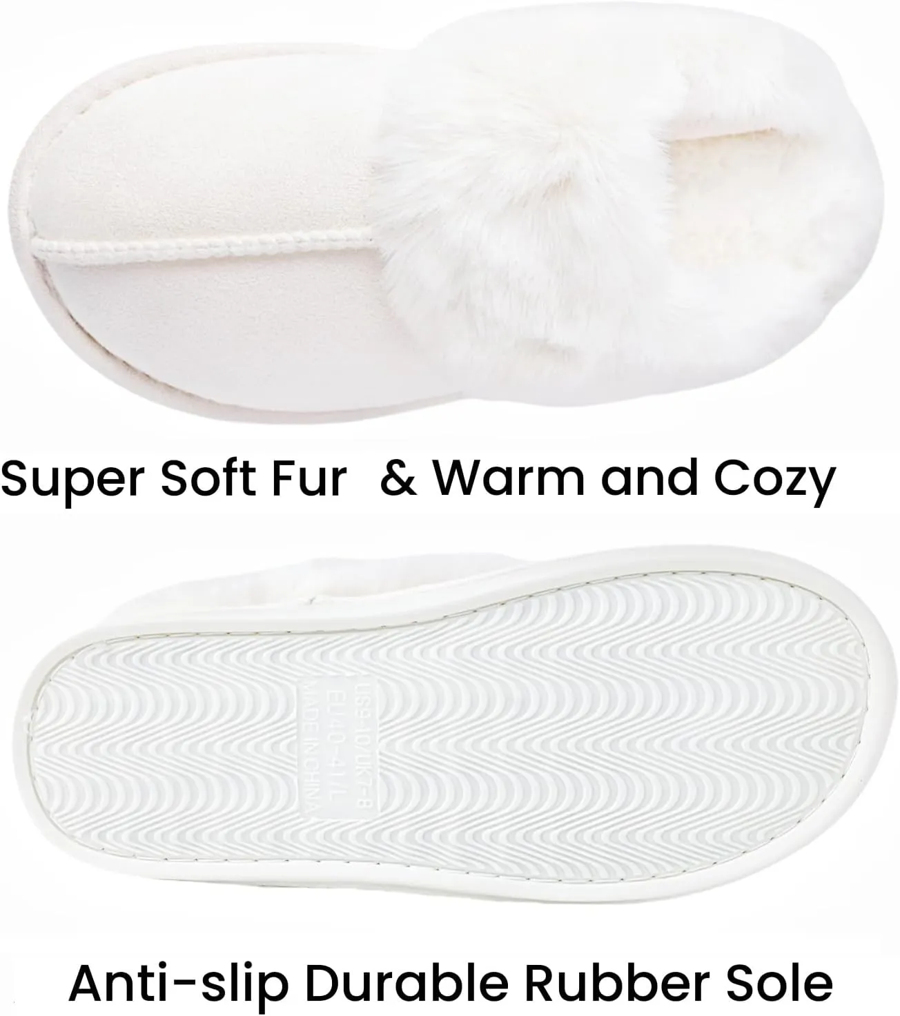 DCLTD Fluffy House Slippers for Women Men Bedroom Shoes Cozy Warm Slip on Indoor and Outdoor Winter Platform Shoes Super Soft Cloud Slippers Christmas Gifts