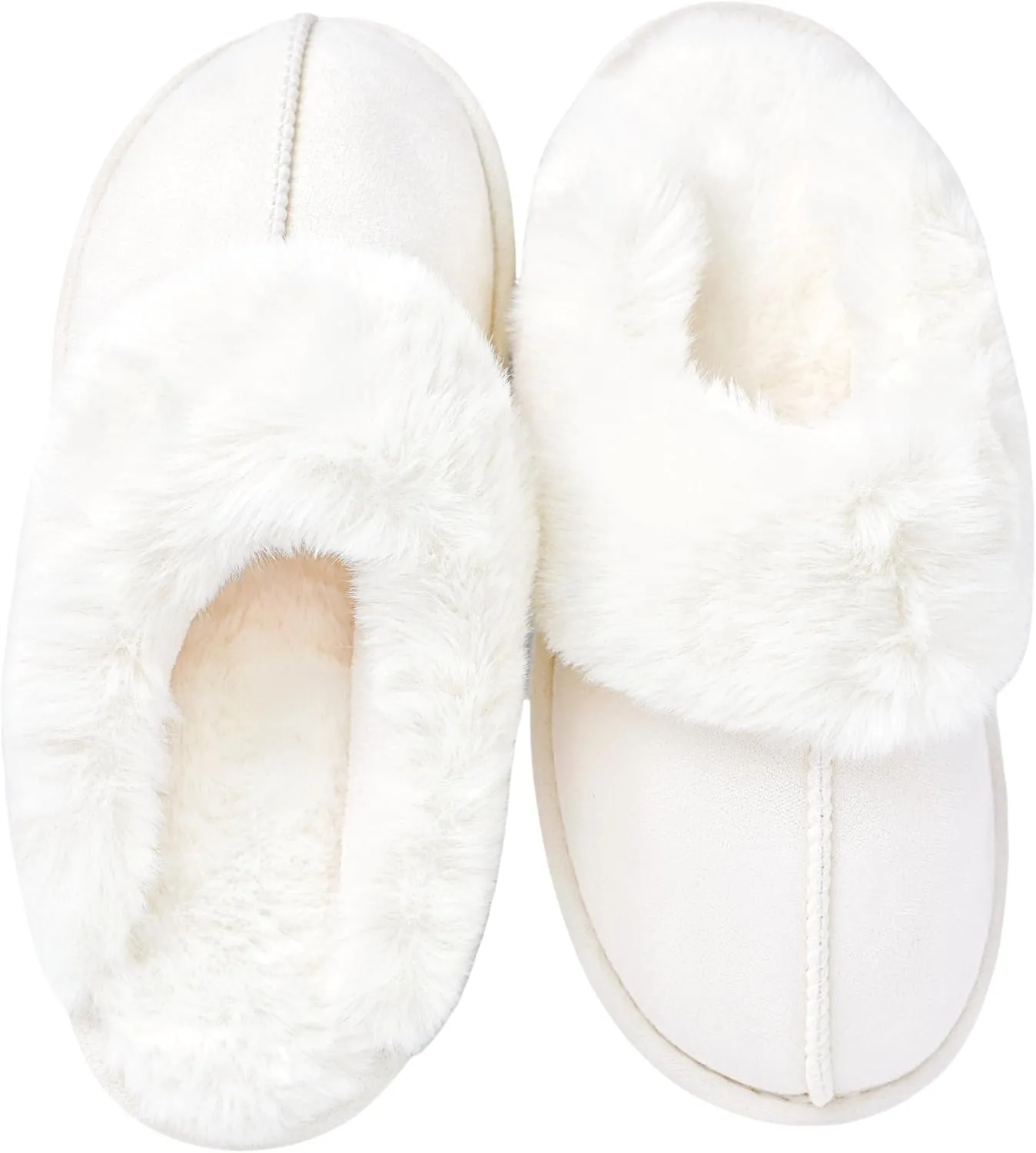 DCLTD Fluffy House Slippers for Women Men Bedroom Shoes Cozy Warm Slip on Indoor and Outdoor Winter Platform Shoes Super Soft Cloud Slippers Christmas Gifts