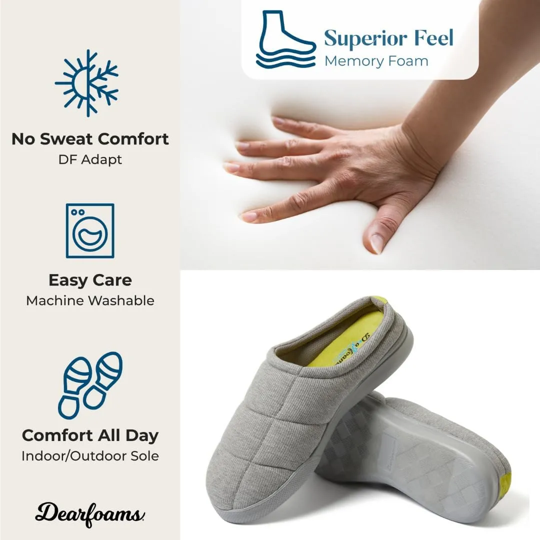 Dearfoams Men's Memory Foam Indoor Outdoor House Slipper-Brayden Clog-Gifts