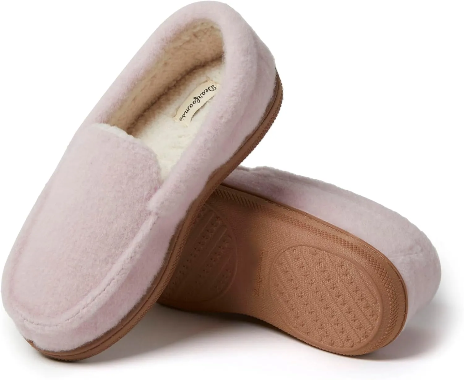 Dearfoams Unisex-Child Gifts for Kids Memory Foam Cozy Amari Moccasin Slipper