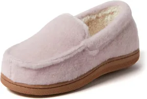 Dearfoams Unisex-Child Gifts for Kids Memory Foam Cozy Amari Moccasin Slipper
