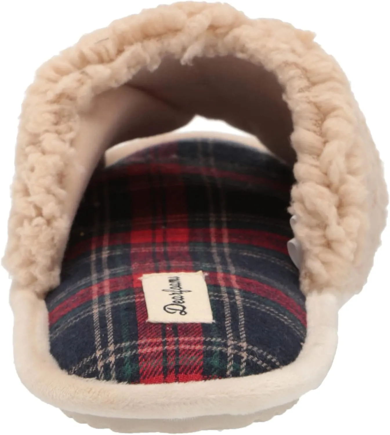 Dearfoams Women's Lane Giftable Holiday Slide with Novelty Sayings Applique Slipper