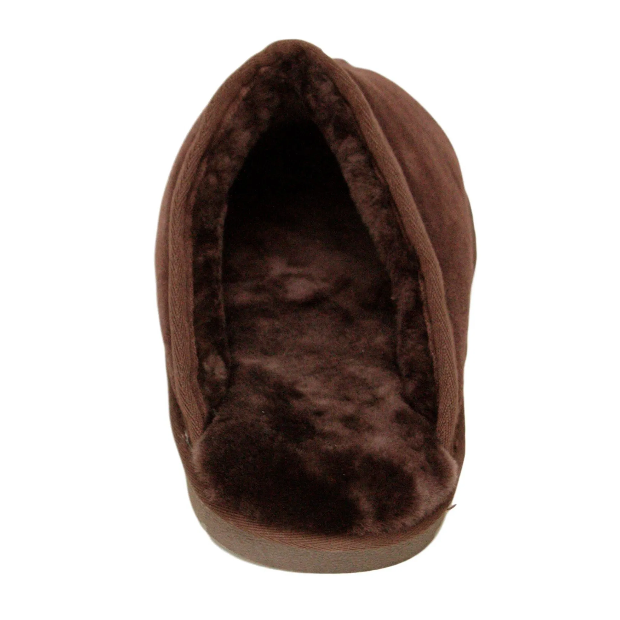 Deluxe Mens 'Michael' Sheepskin Slipper Mule - Chocolate
