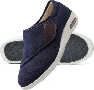 Diabetic Shoes for Men Extra Wide Width Mesh Breathable Knit Walking Shoes for Diabetics Pain Relief with 3 Pairs Insoles Replacement for Elderly Swollen Feet