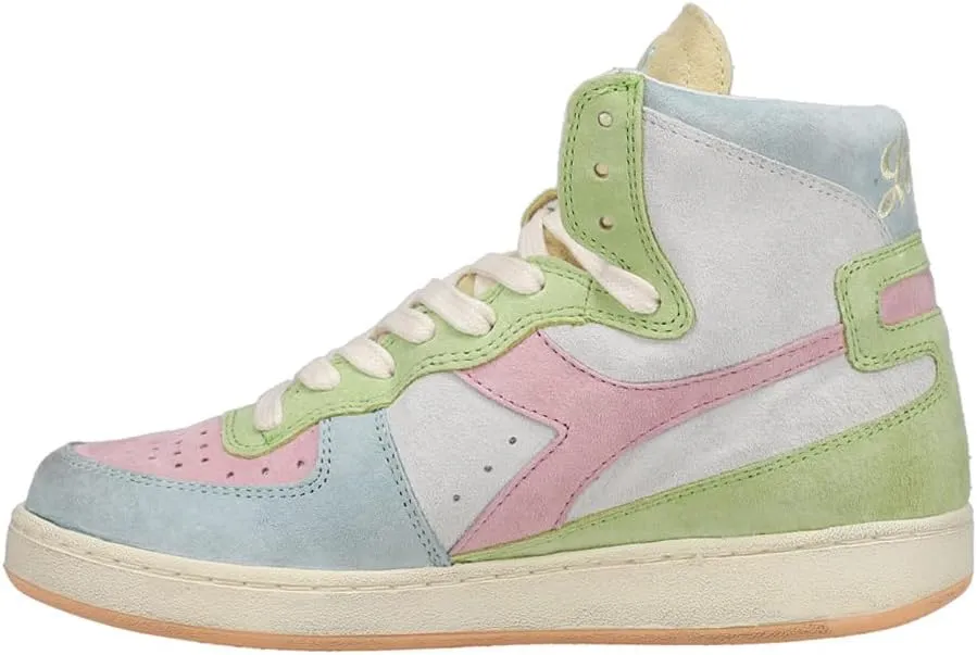 Diadora Mens Mi Basket Arcobaleno Italia High Sneakers Shoes Casual - Multi, White