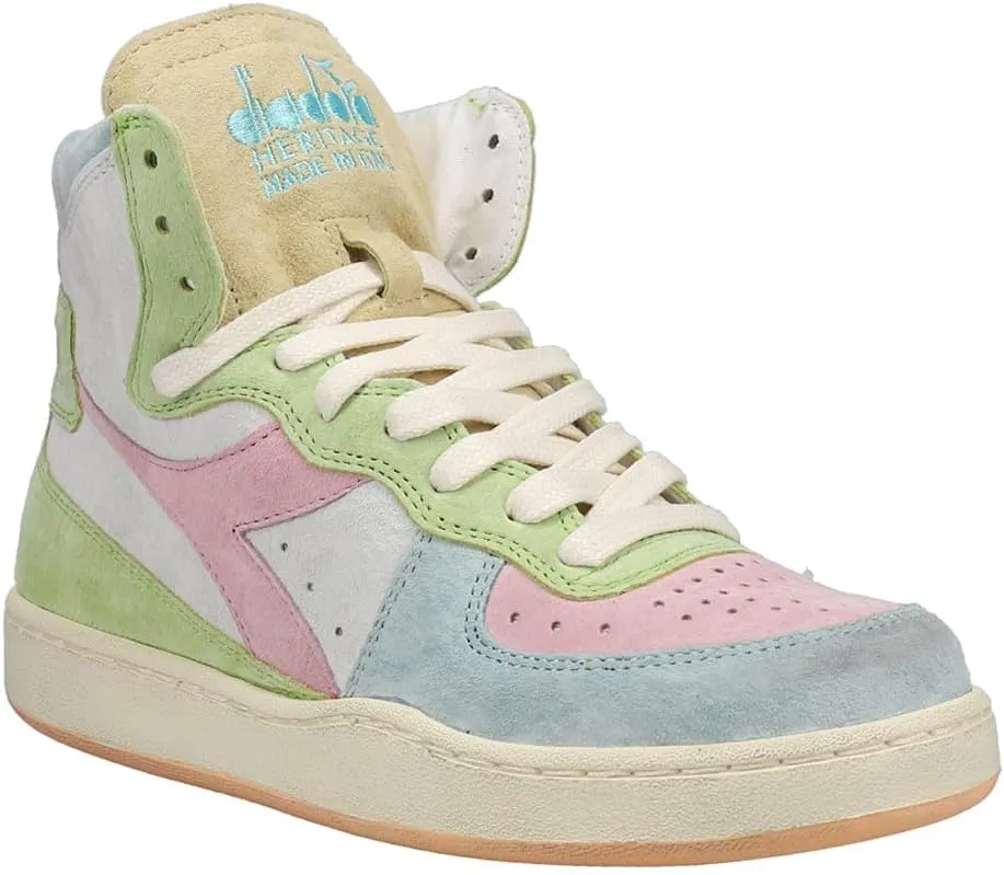 Diadora Mens Mi Basket Arcobaleno Italia High Sneakers Shoes Casual - Multi, White