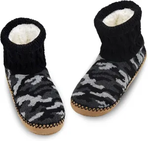 DICUIRD Men's Slippers Socks Autumn Winter Indoor Non-Skid House Slippers