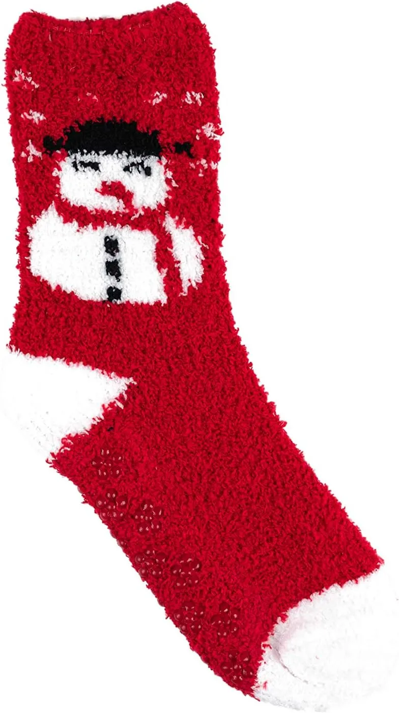 Different Touch 6 Pairs Pack Super Soft Cozy Fuzzy Winter warm Non Skid Hospital home bed Sleeping Slipper Socks