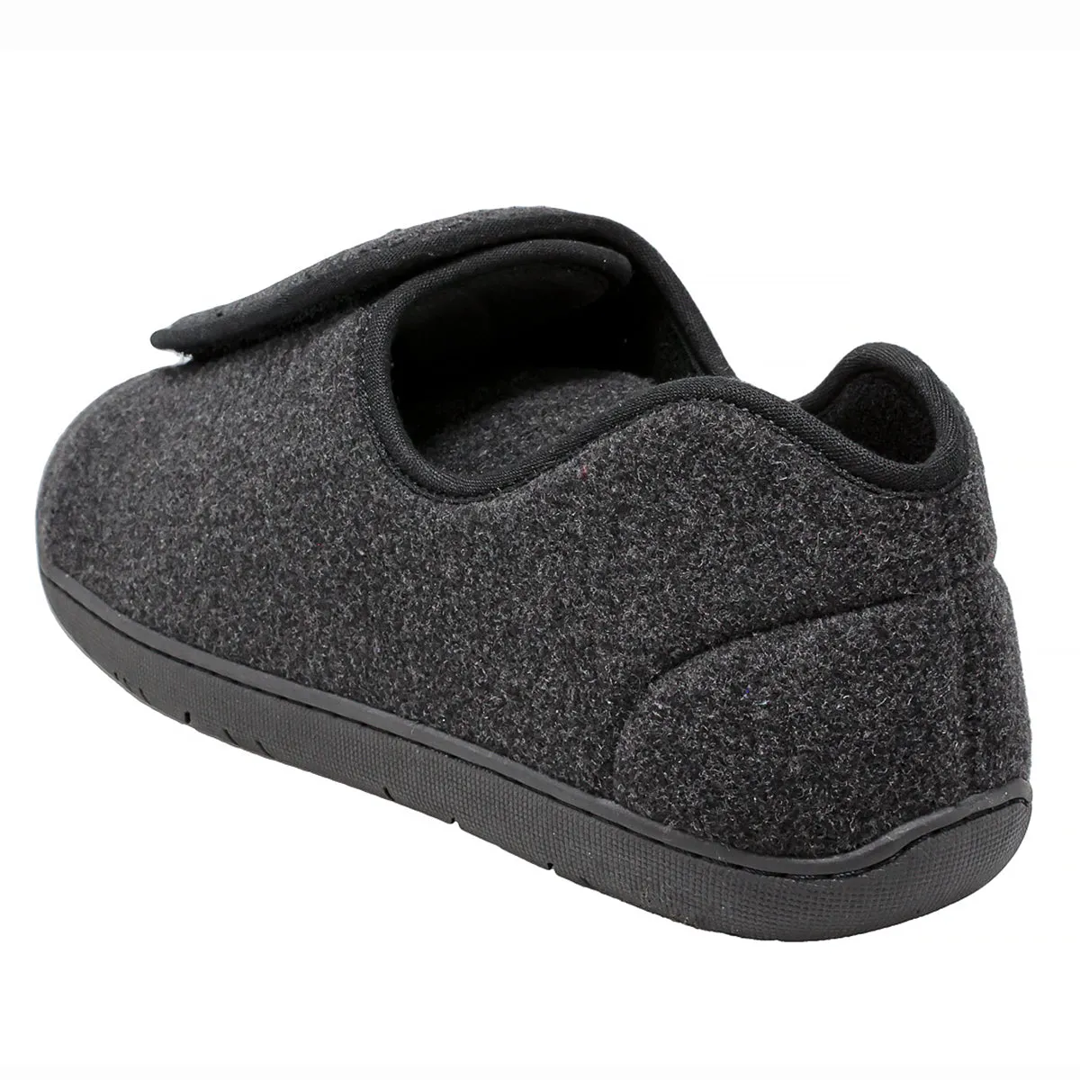 Doctor 2 Black Wool Men's Slippers