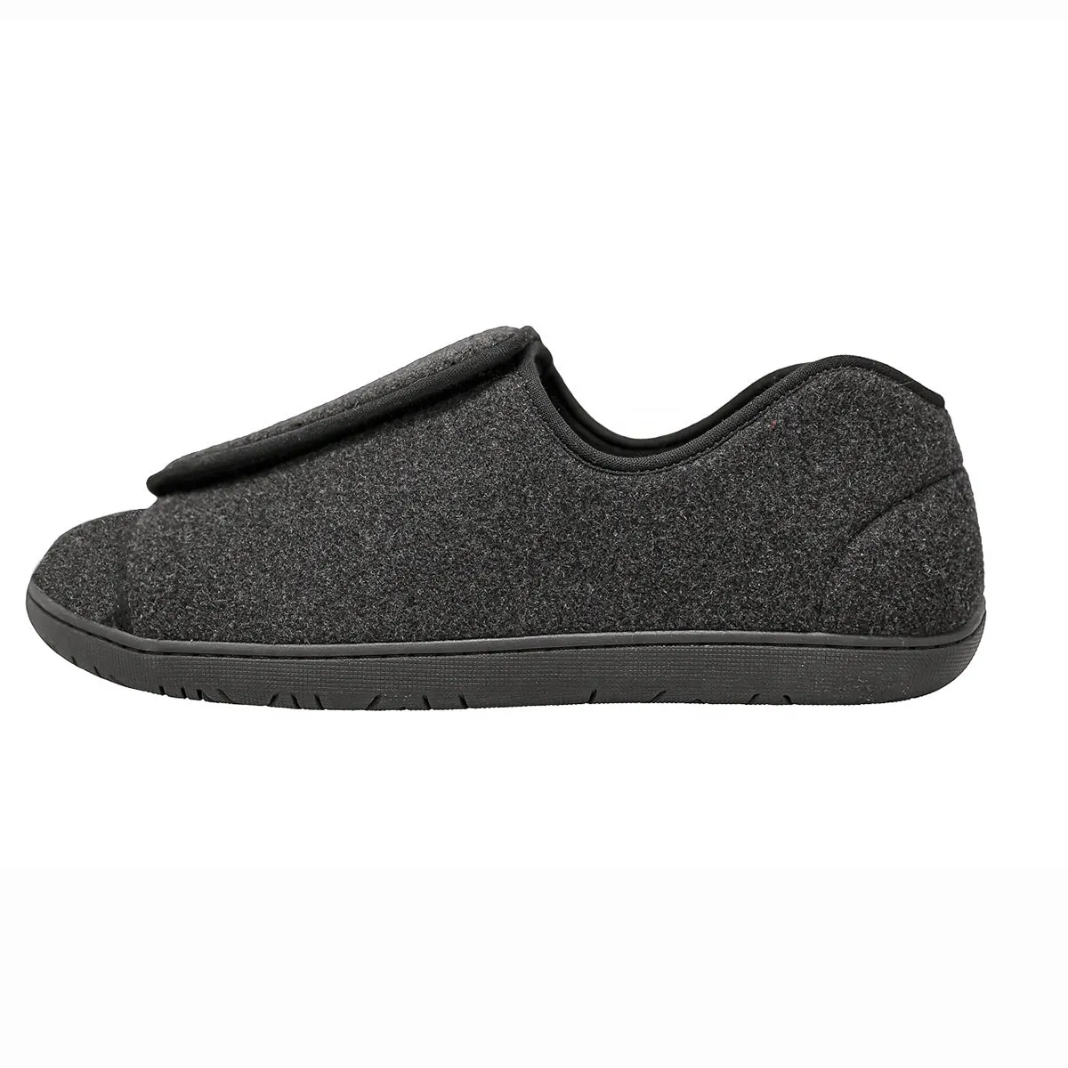 Doctor 2 Black Wool Men's Slippers
