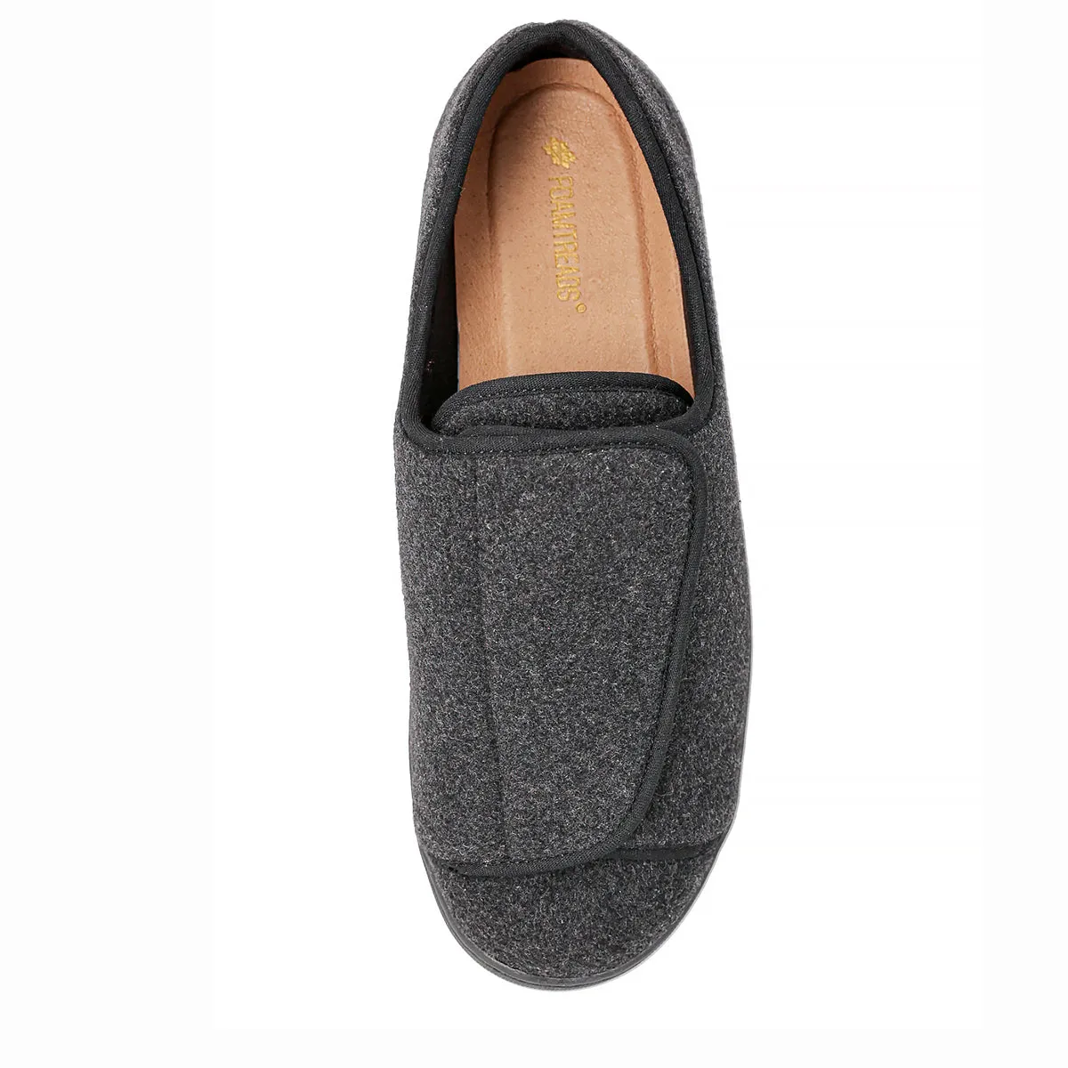 Doctor 2 Black Wool Men's Slippers