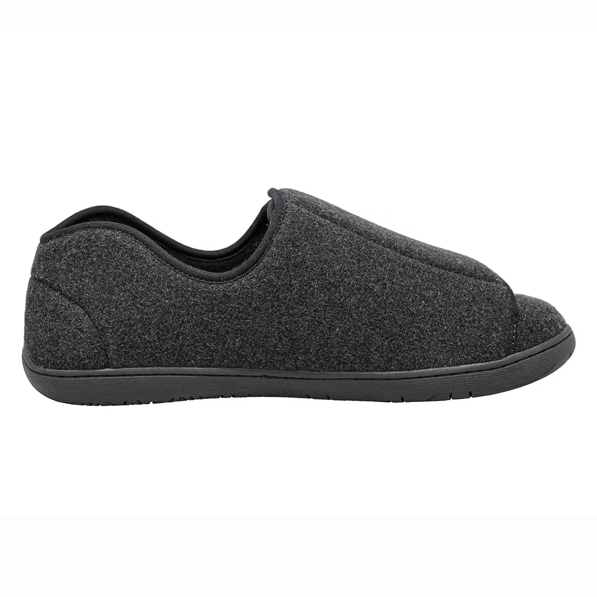 Doctor 2 Black Wool Men's Slippers