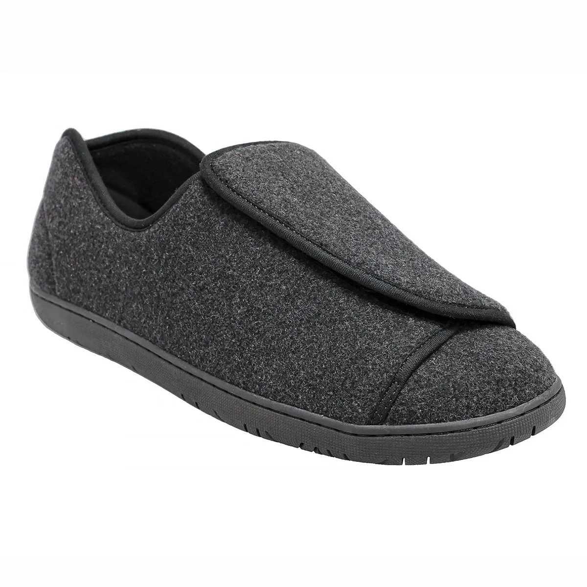 Doctor 2 Black Wool Men's Slippers