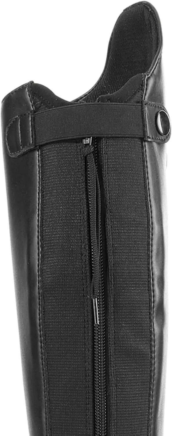 Dover Saddlery Riding Sport Ladies' Equestrian Black Synthetic Leather Field Boots
