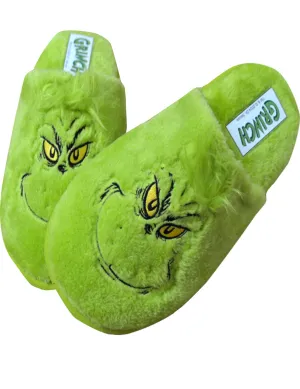 Dr. Seuss' Grinch Face Unisex Adult Scuff Slippers
