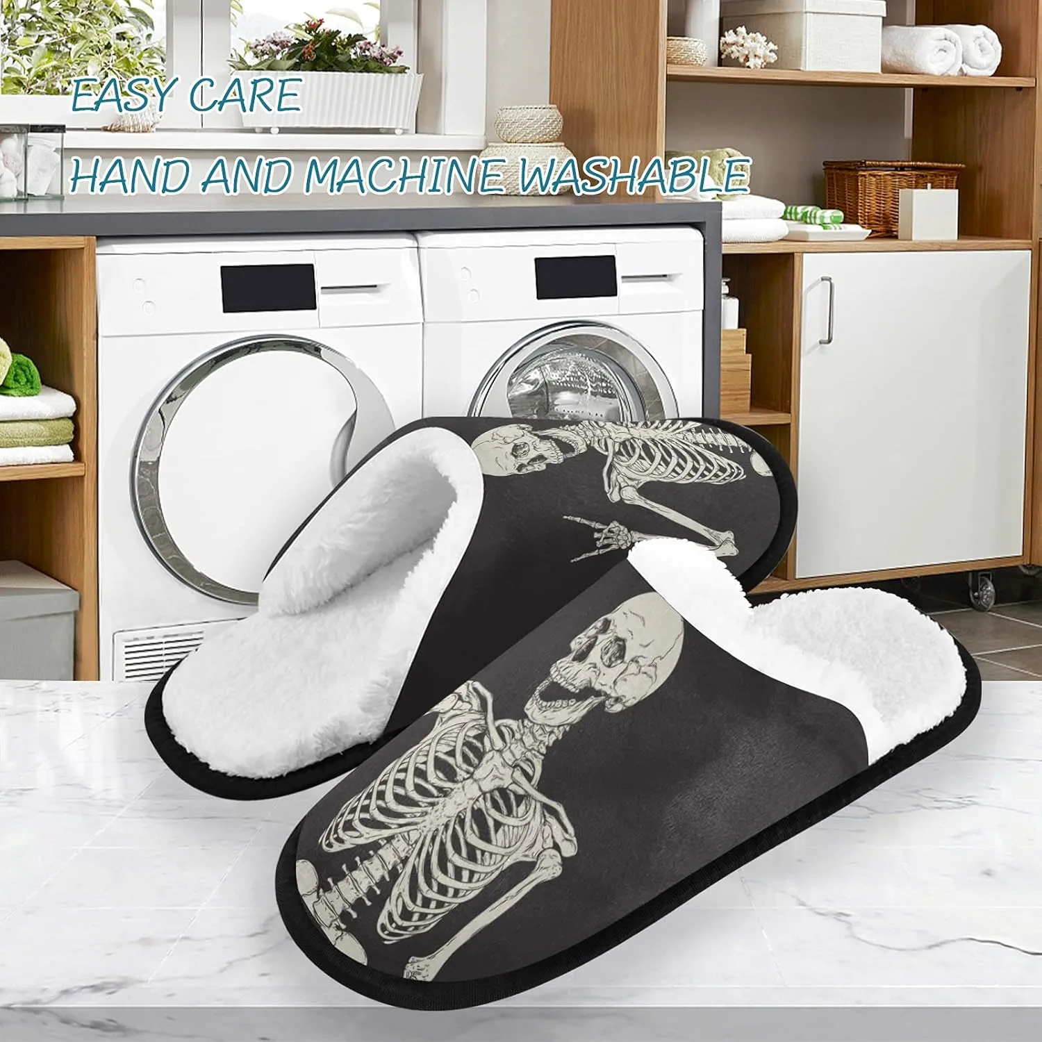 Dussdil Winter Spa Slippers Home House Slippers for Women Men Travel Slipper Soft Memory Foam Slipper Non Slip for Hotel Bedroom Shoes Slippers