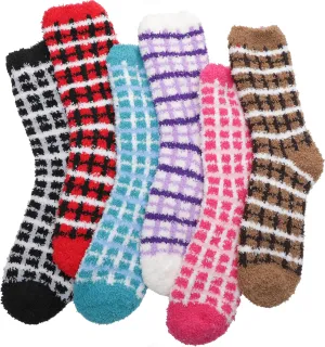 EBMORE Womens Fuzzy Socks Fleece Fluffy Cabin Plush Warm Sleep Soft Cozy Winter Adult Socks