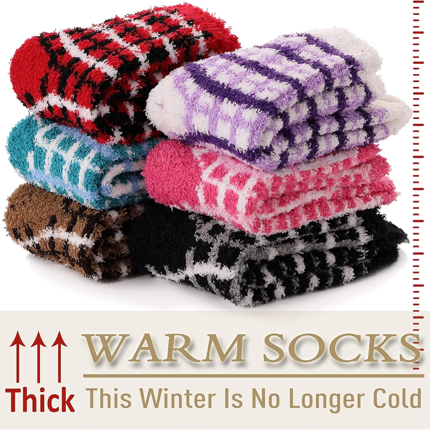 EBMORE Womens Fuzzy Socks Fleece Fluffy Cabin Plush Warm Sleep Soft Cozy Winter Adult Socks