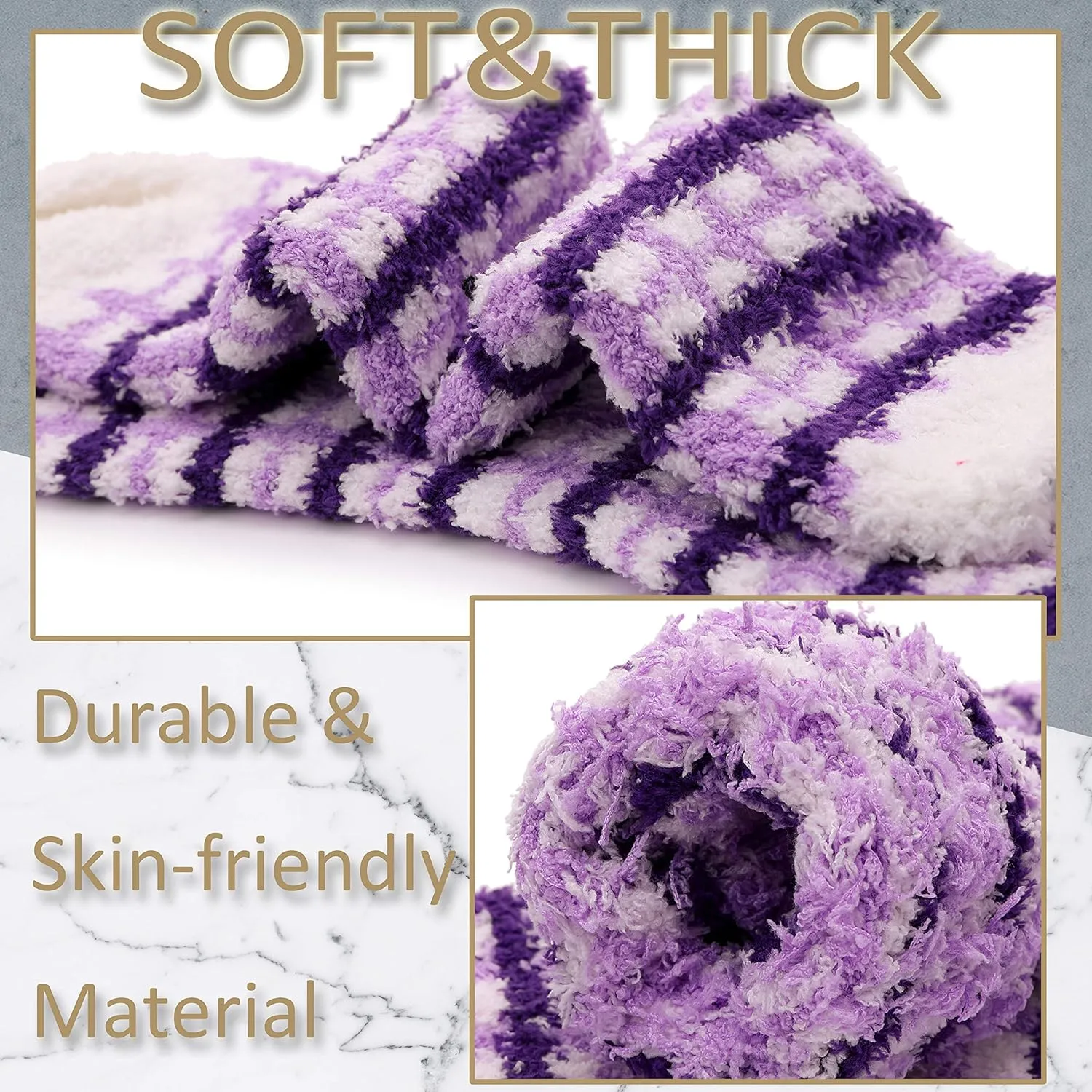 EBMORE Womens Fuzzy Socks Fleece Fluffy Cabin Plush Warm Sleep Soft Cozy Winter Adult Socks