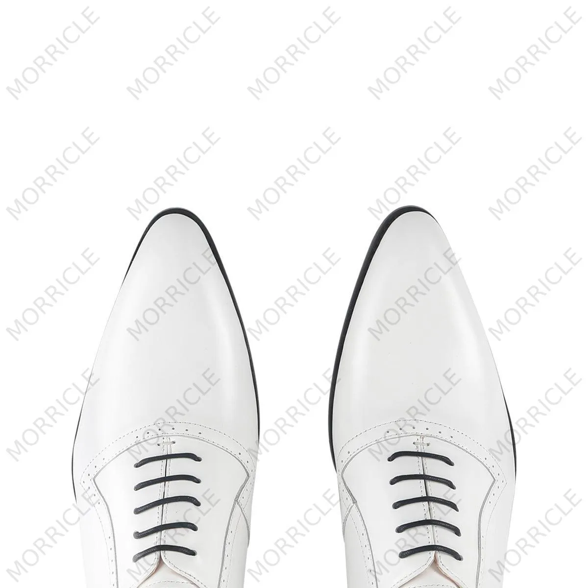 Elegant White Plain Toe Oxford Shoes