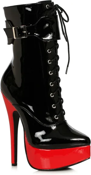 Ellie Shoes Women's Ankle Bootie Boot, Black/Red, 14