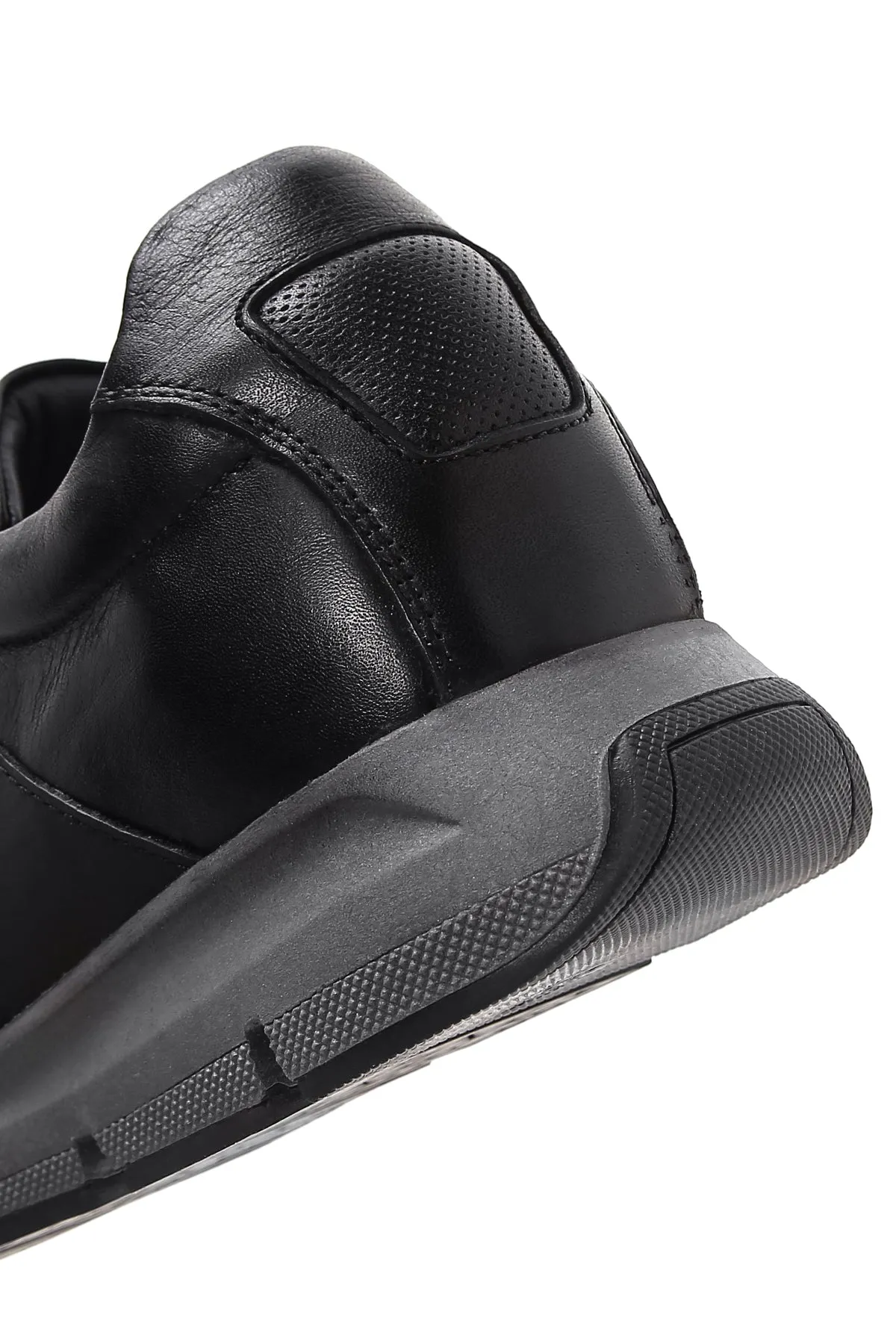 Erkek Siyah Deri Casual Casual Sneaker
