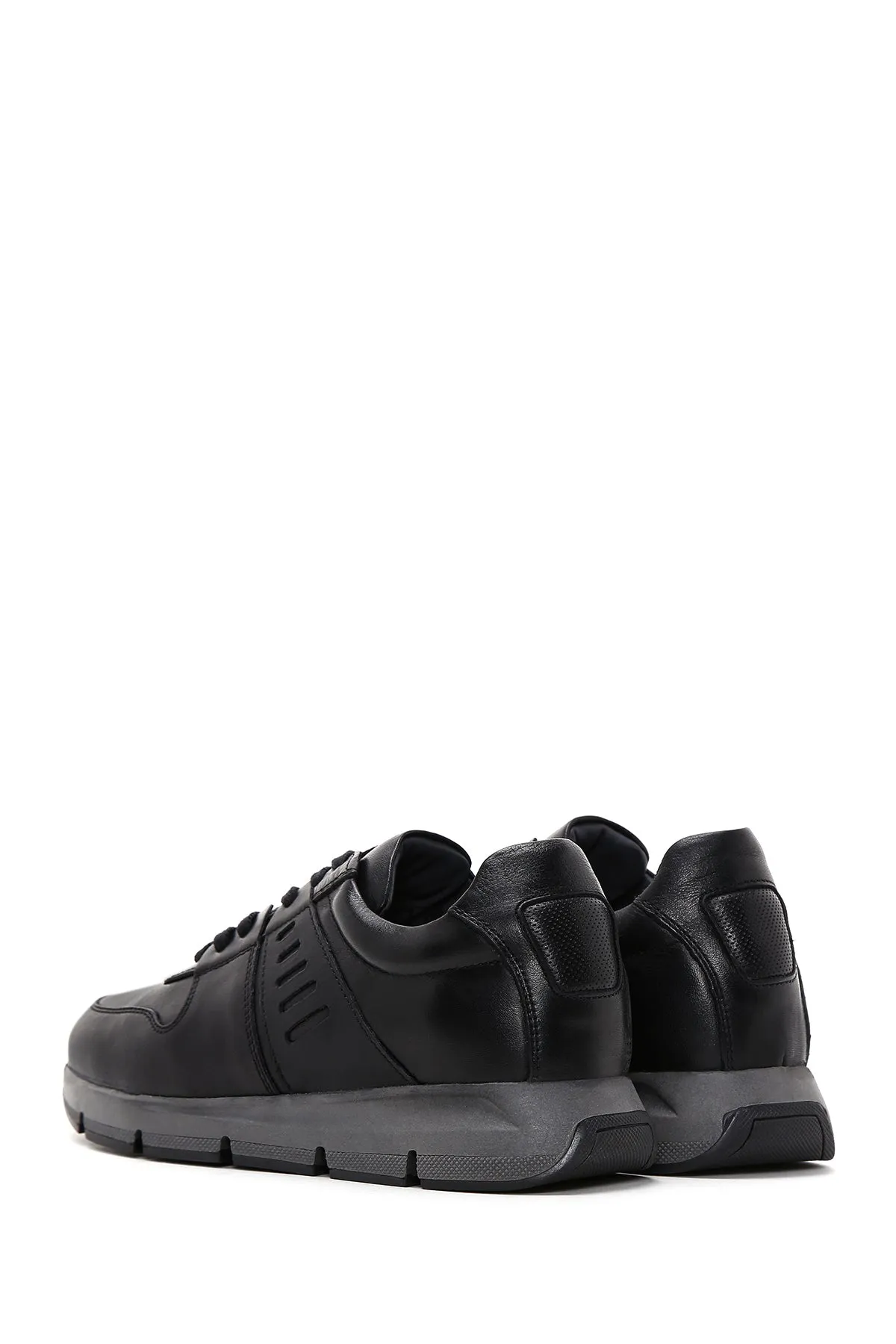 Erkek Siyah Deri Casual Casual Sneaker