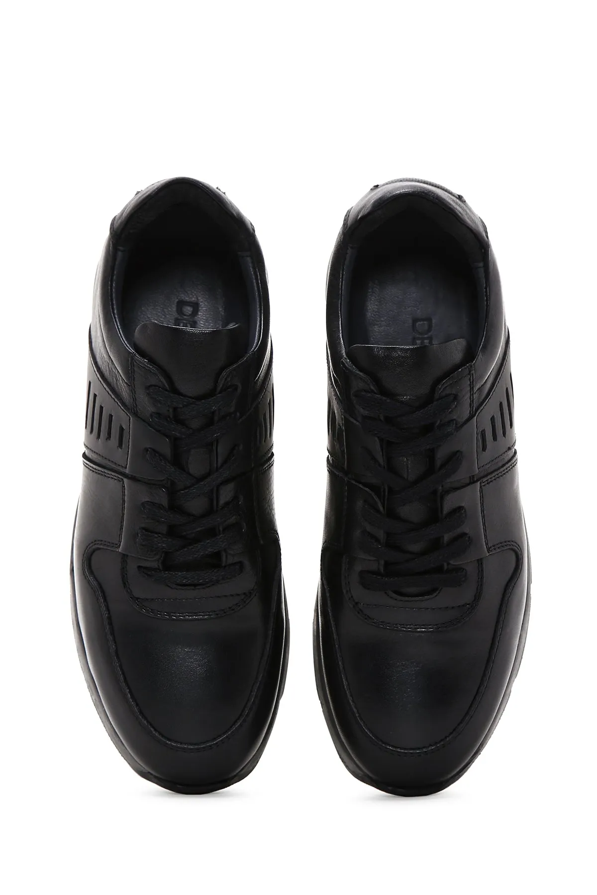 Erkek Siyah Deri Casual Casual Sneaker