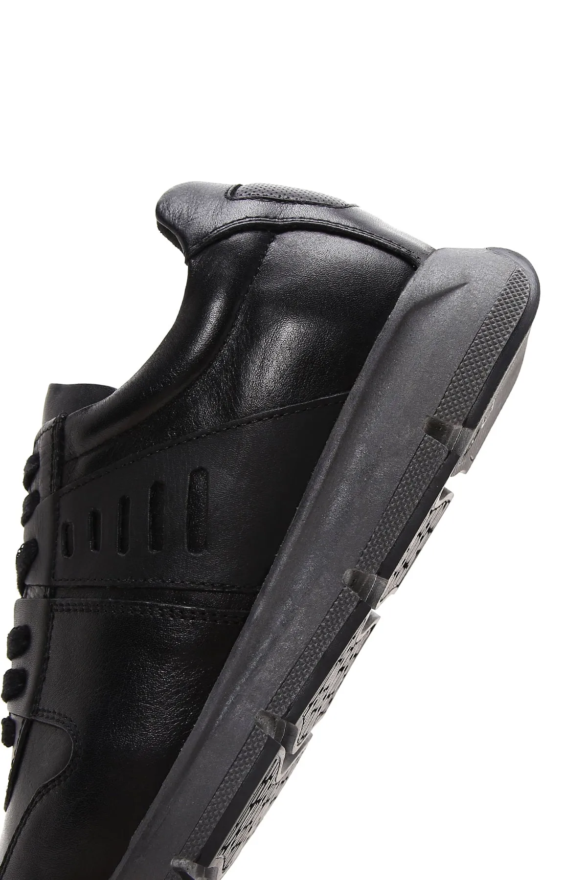Erkek Siyah Deri Casual Casual Sneaker