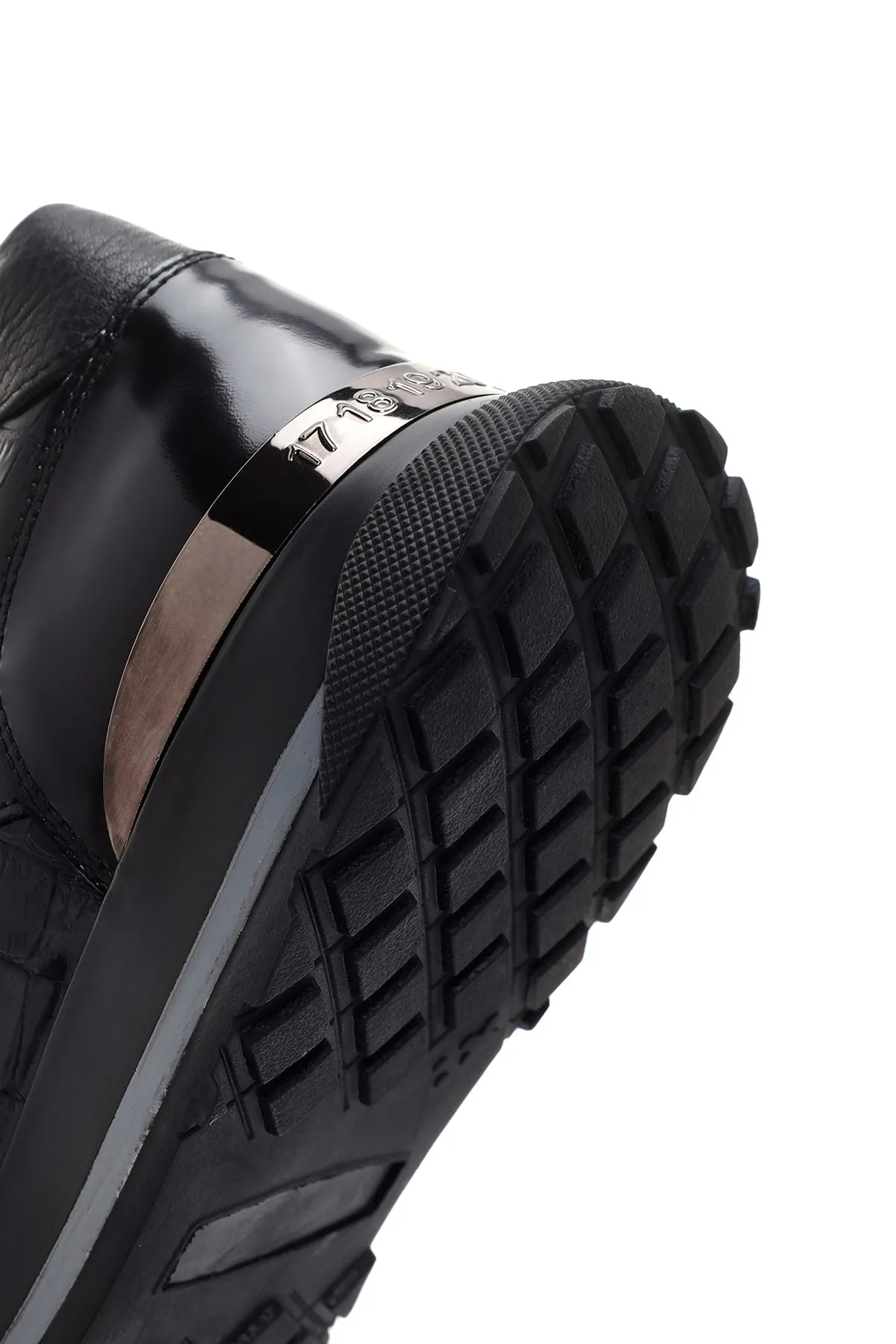 Erkek Siyah Deri Casual Sneaker