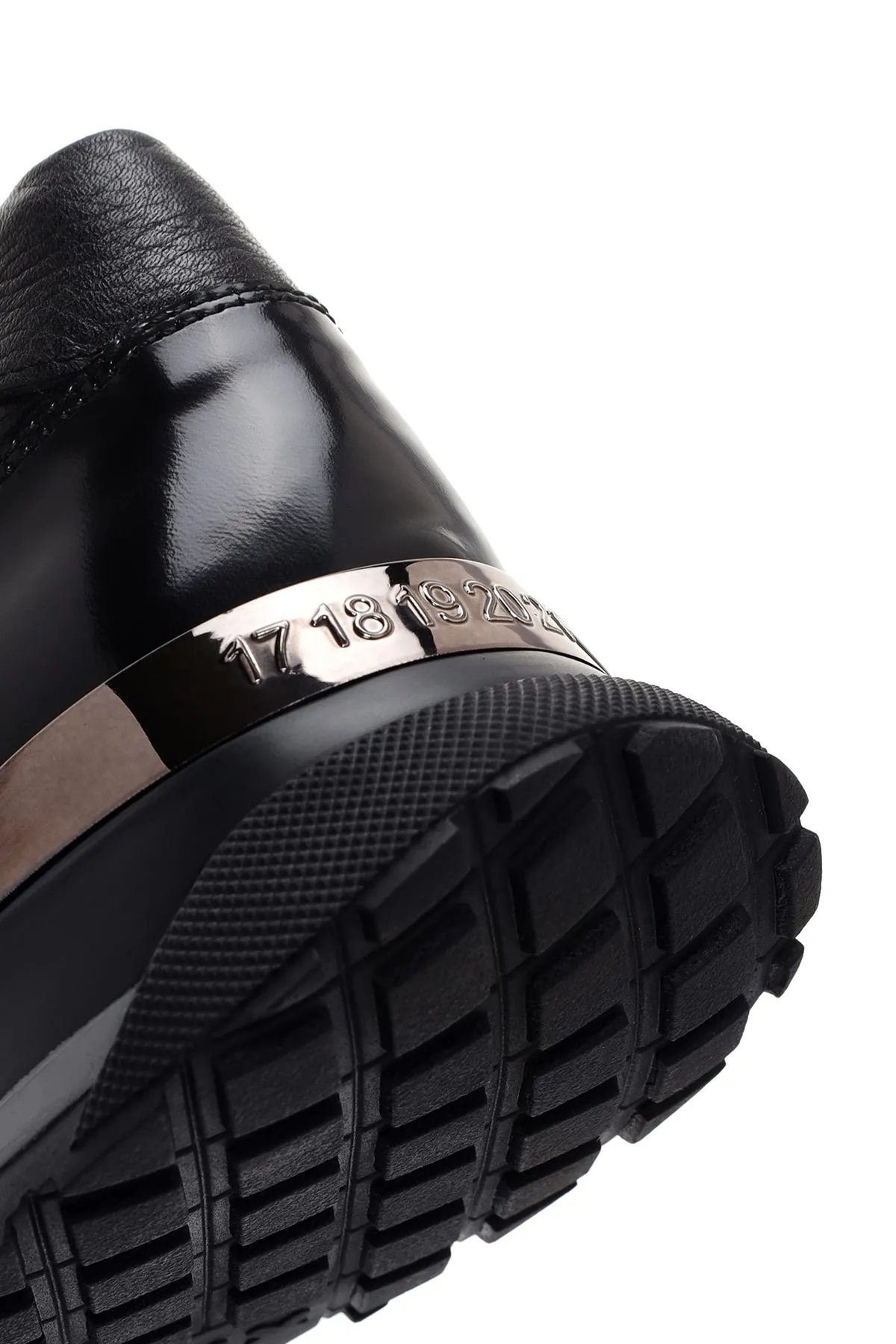 Erkek Siyah Deri Casual Sneaker