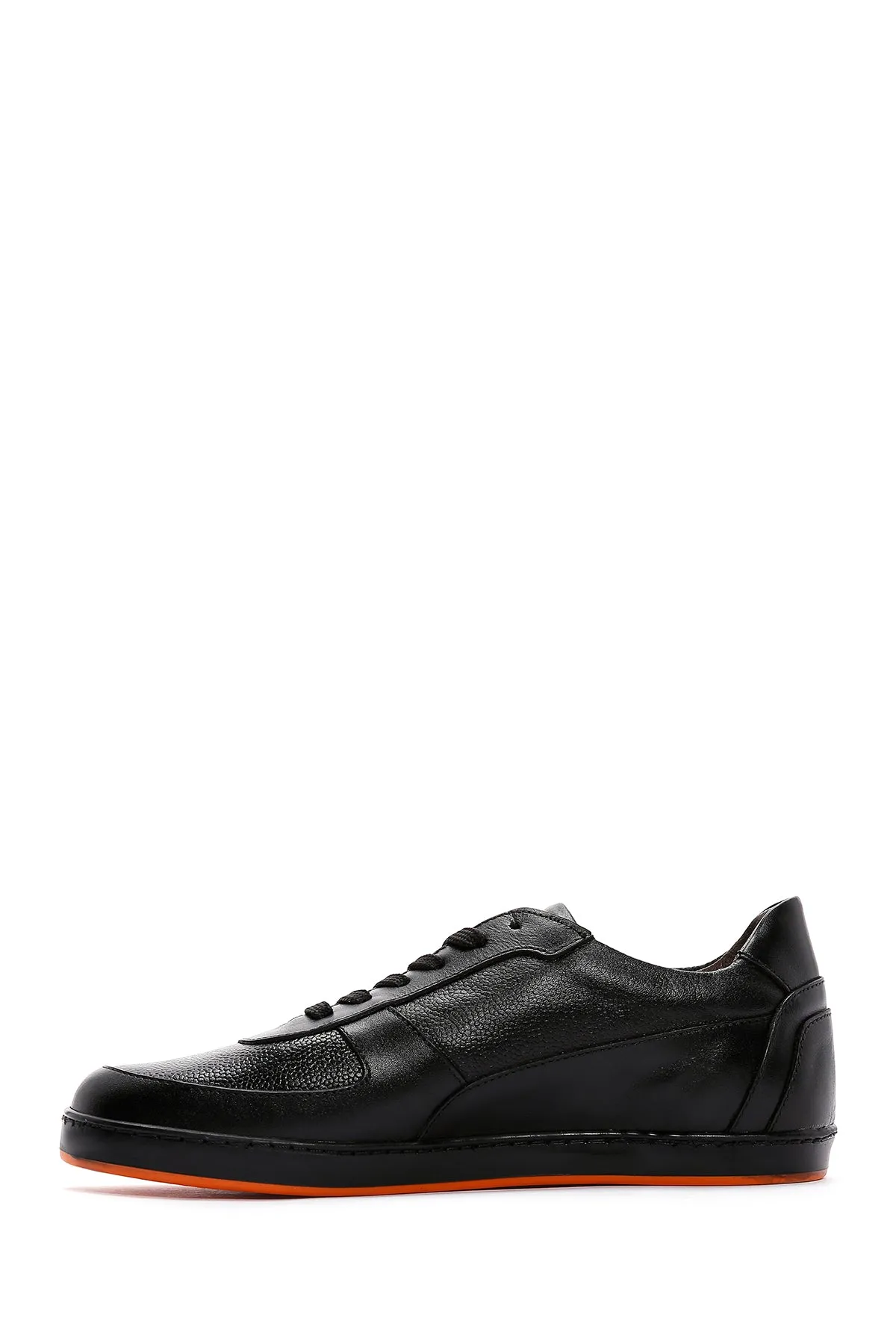 Erkek Siyah Deri Casual Sneaker