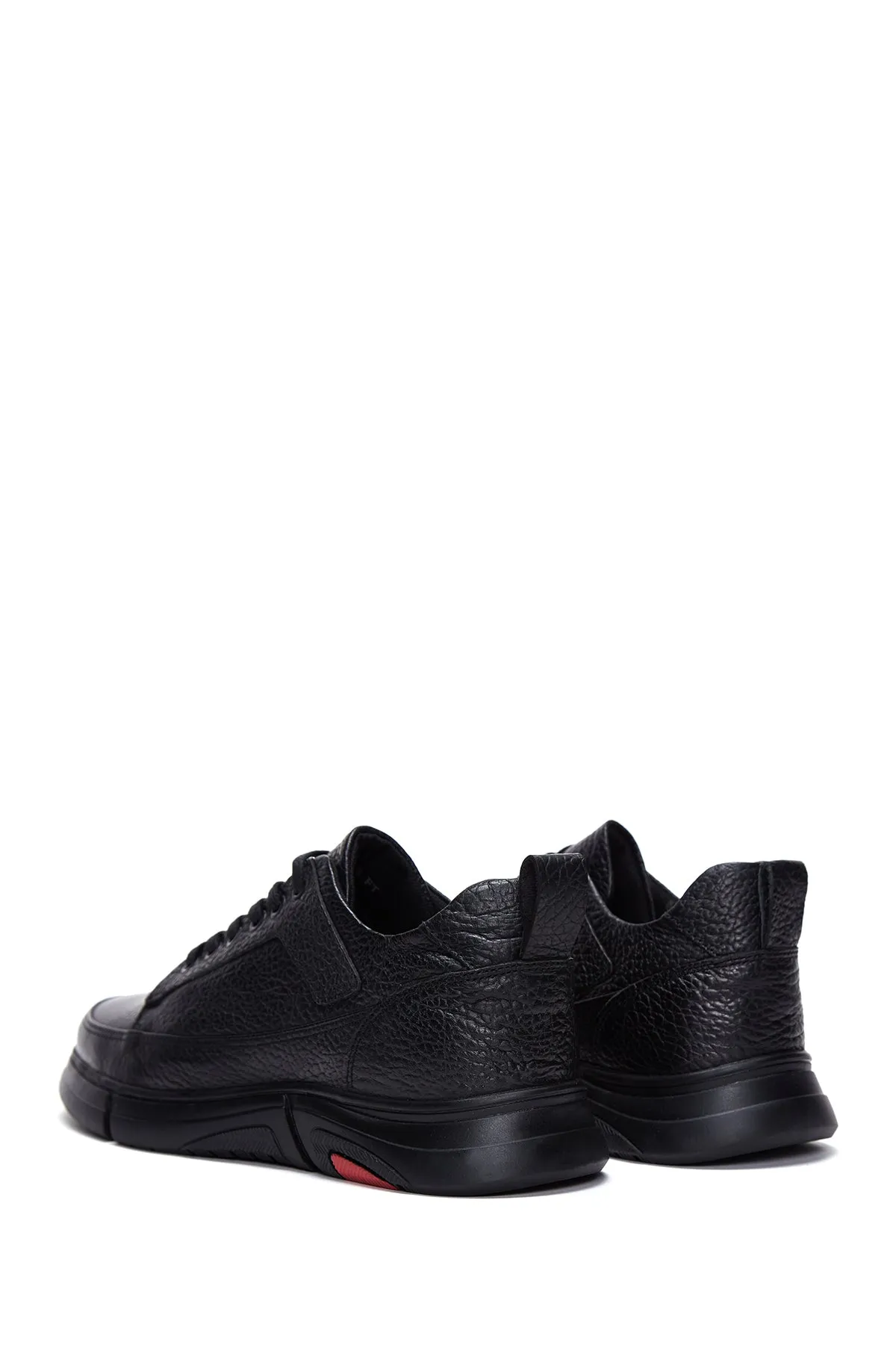 Erkek Siyah Deri Casual Sneaker