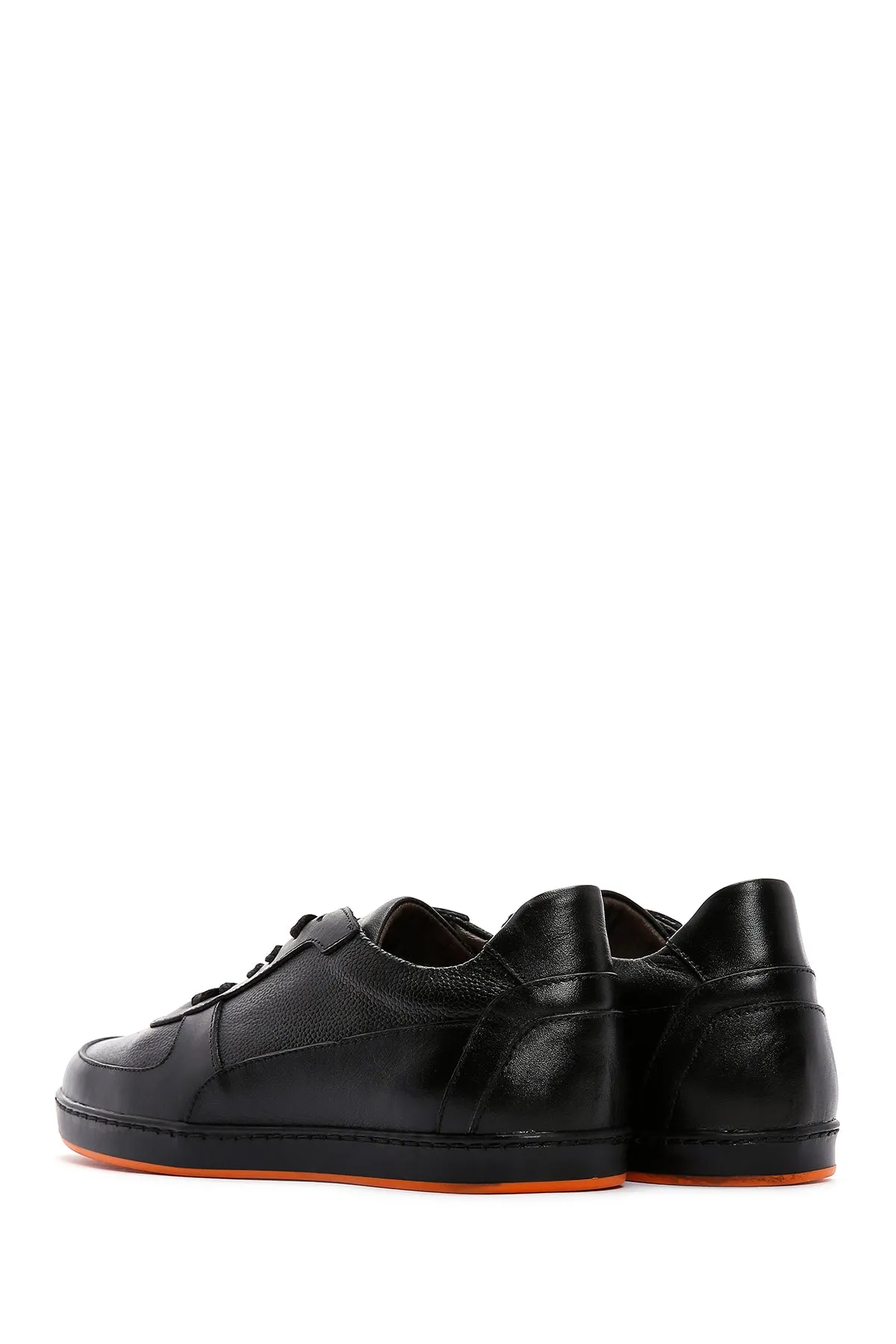 Erkek Siyah Deri Casual Sneaker
