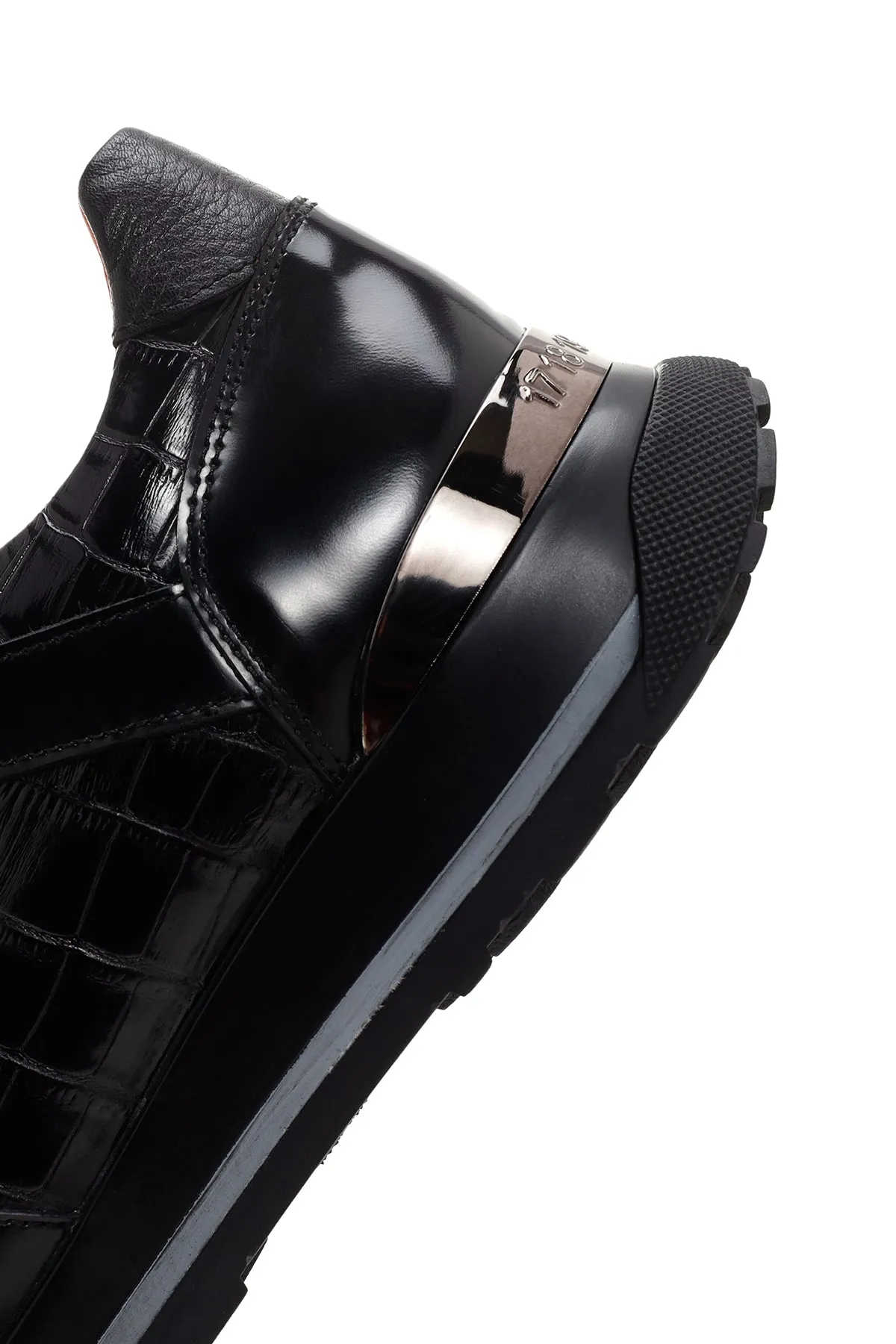 Erkek Siyah Deri Casual Sneaker