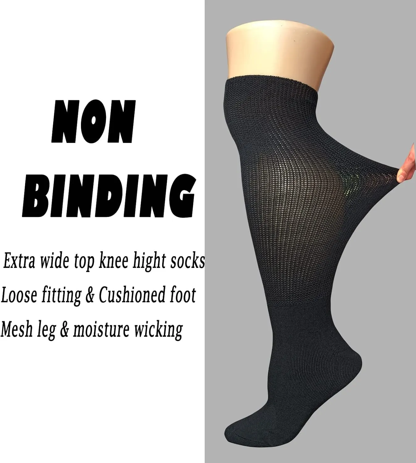 Extra Wide Lymphedema Bariatric Socks Walking boot Sock Liner for Cam Walkers Brace Orthopedics Boot