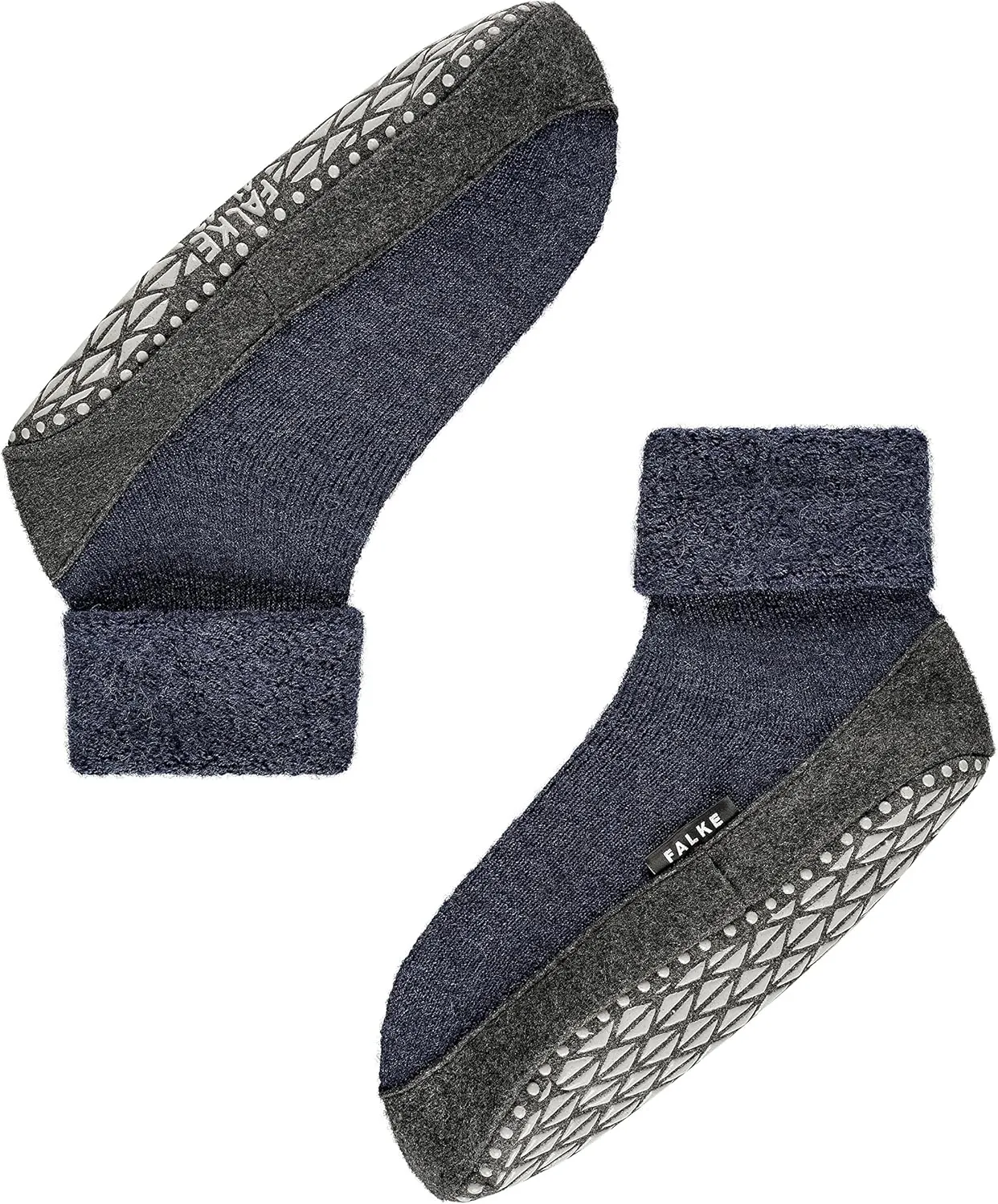 FALKE Women's W HP Cosyshoe Slipper Sock Merino Wool Grey Pink White 1 Pair, 6.5-7.5