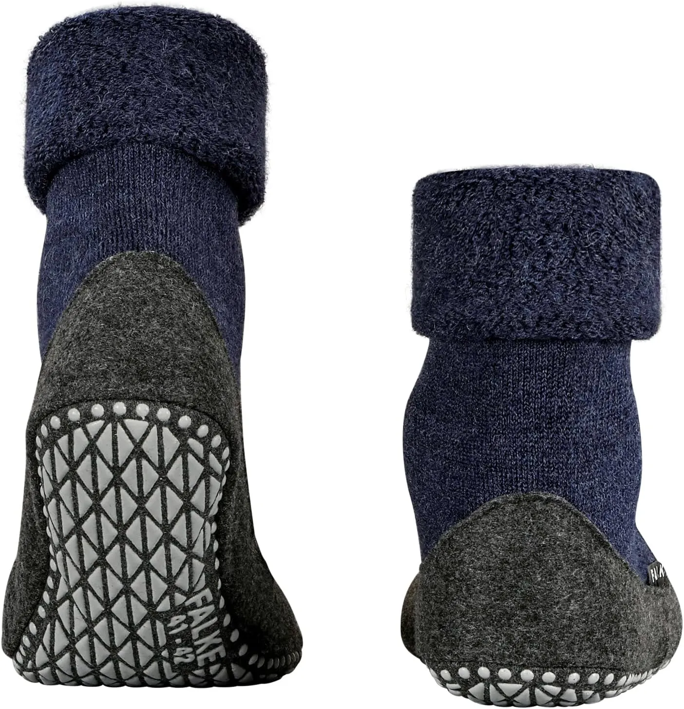 FALKE Women's W HP Cosyshoe Slipper Sock Merino Wool Grey Pink White 1 Pair, 6.5-7.5