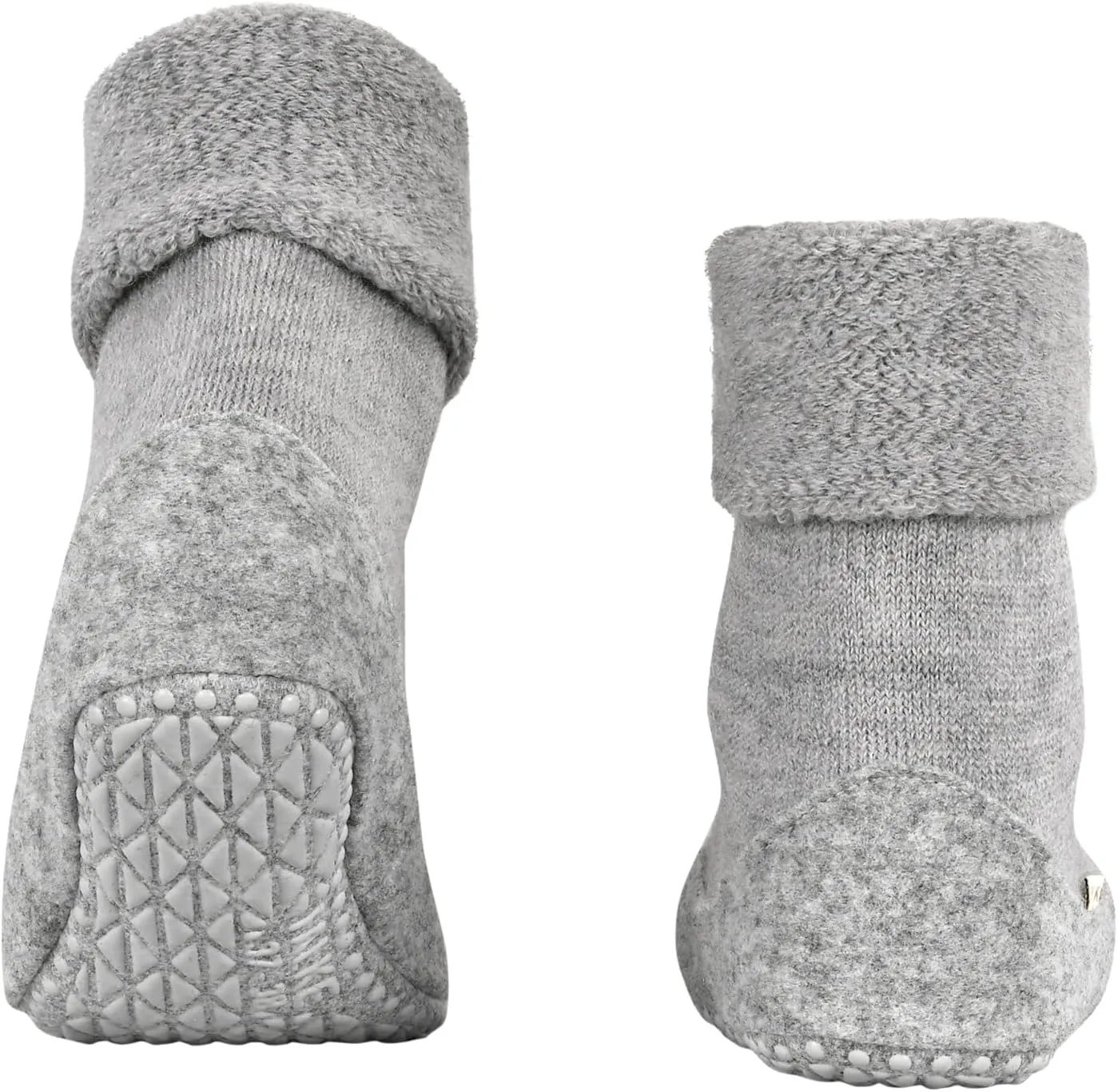 FALKE Women's W HP Cosyshoe Slipper Sock Merino Wool Grey Pink White 1 Pair, 6.5-7.5