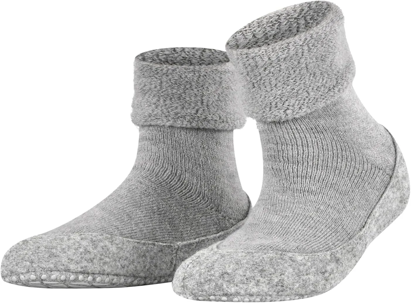 FALKE Women's W HP Cosyshoe Slipper Sock Merino Wool Grey Pink White 1 Pair, 6.5-7.5