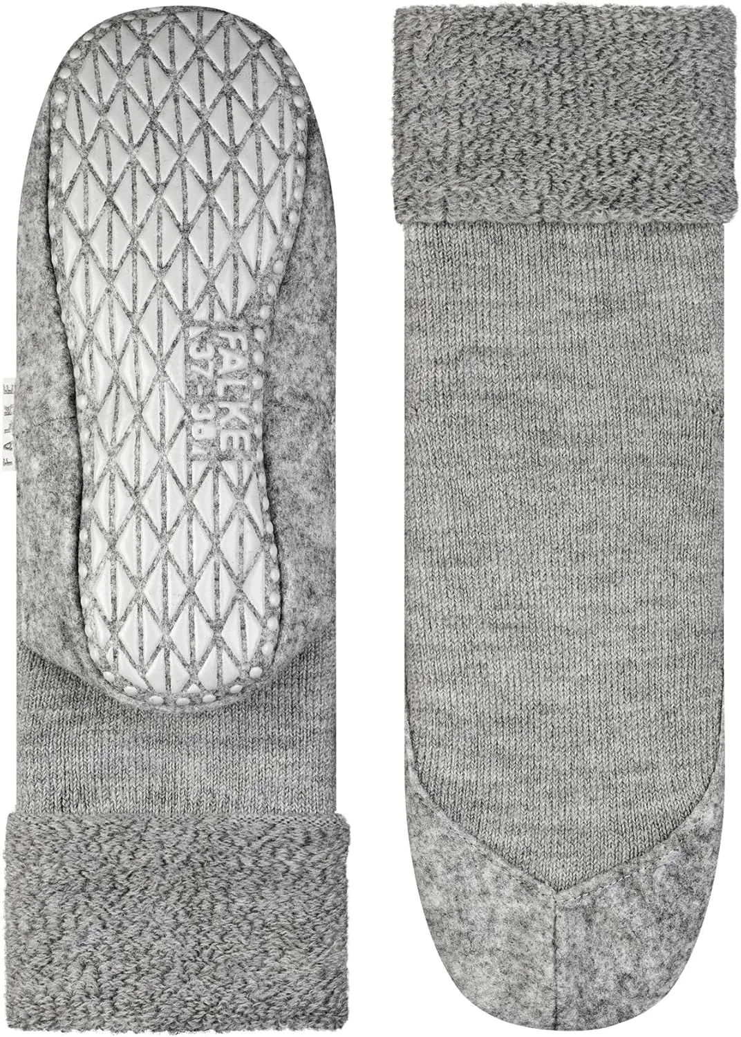 FALKE Women's W HP Cosyshoe Slipper Sock Merino Wool Grey Pink White 1 Pair, 6.5-7.5