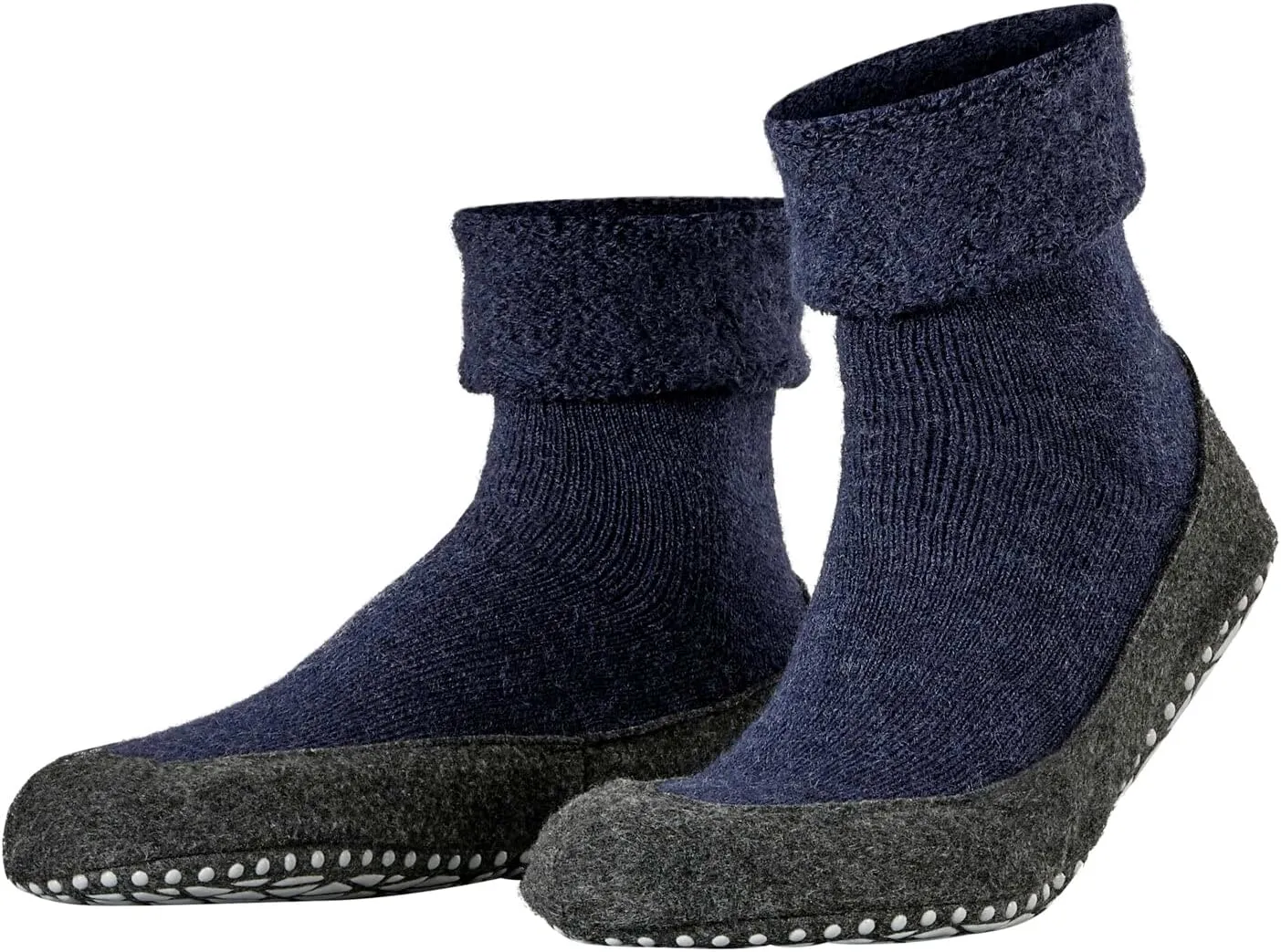 FALKE Women's W HP Cosyshoe Slipper Sock Merino Wool Grey Pink White 1 Pair, 6.5-7.5