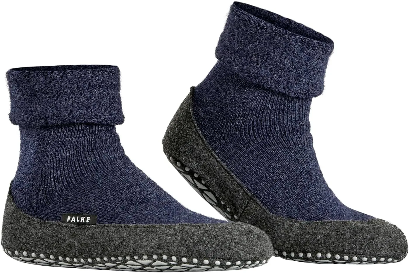 FALKE Women's W HP Cosyshoe Slipper Sock Merino Wool Grey Pink White 1 Pair, 6.5-7.5