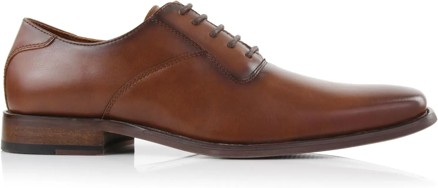 Ferro Aldo Alvin MFA19696 Men's Plain Square-Toe Derby Dress Shoes