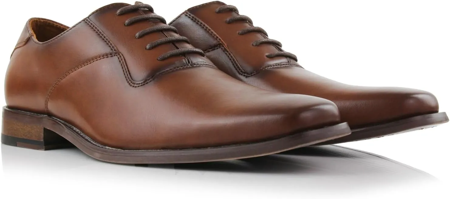 Ferro Aldo Alvin MFA19696 Men's Plain Square-Toe Derby Dress Shoes