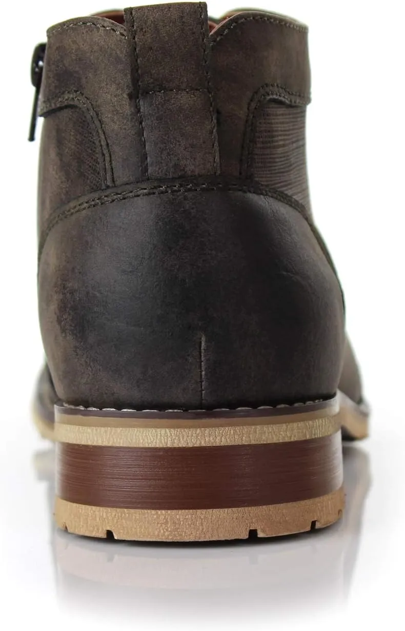 Ferro Aldo Blaine MFA806035 Mens Casual Brogue Mid-Top Lace-Up and Zipper Boots…