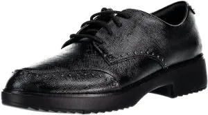 FitFlop Womens Keely Microstud Brogue Oxford Shoes, All Black, US 6
