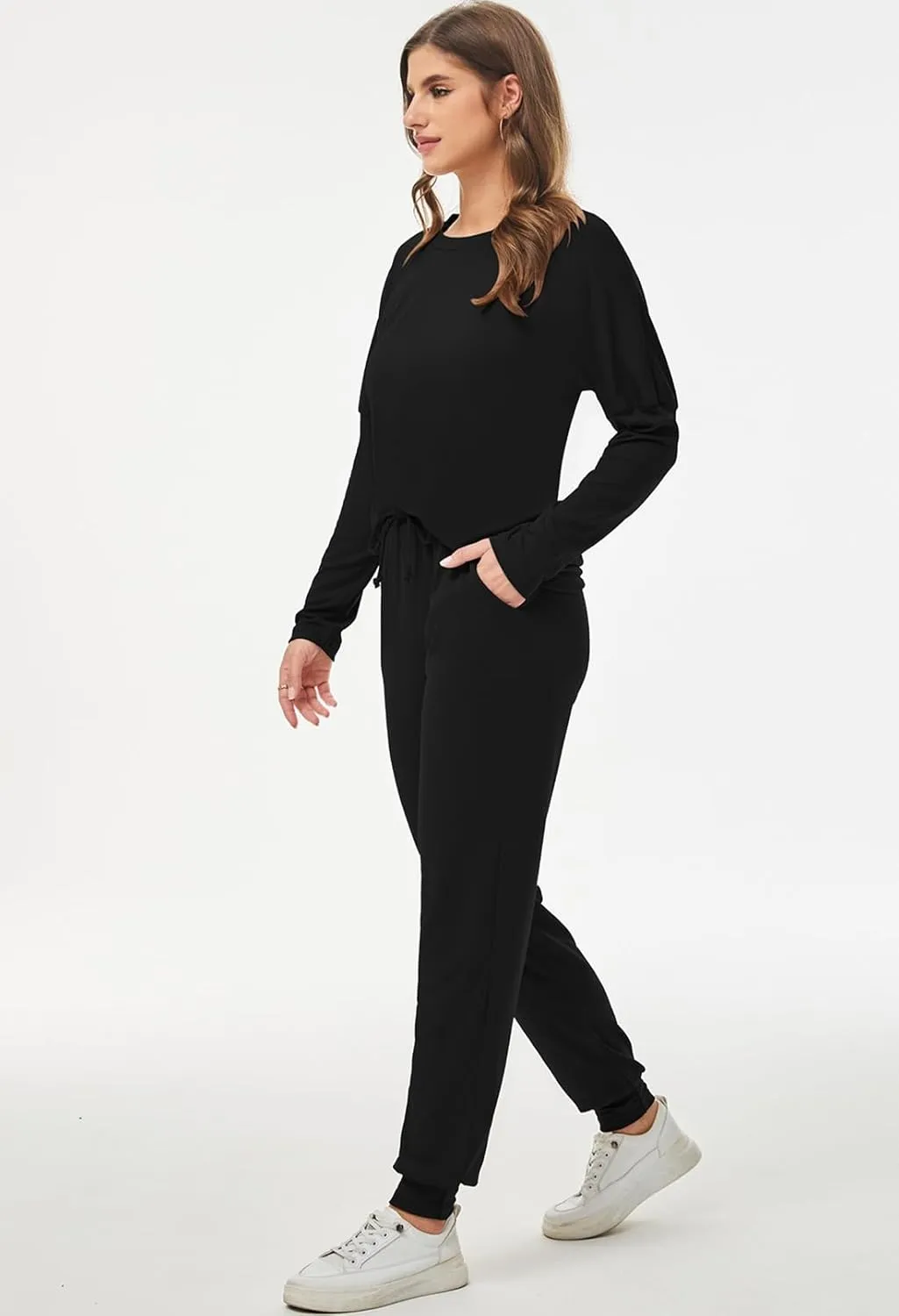 Fixmatti Women Casual 2 Piece Outfit Long Pant Set Sweatsuits Tracksuits