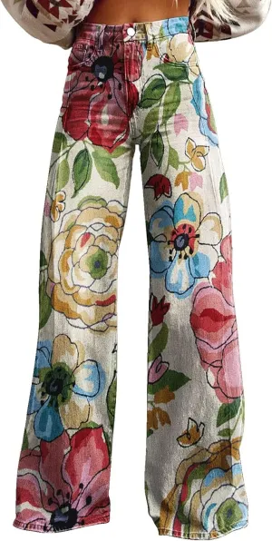 Flare Jeans for Woman Sweatpants That Look Like Jeans Vintage Pant High Waisted Jean Y2K Street Fashion Wide Leg Denim Pant